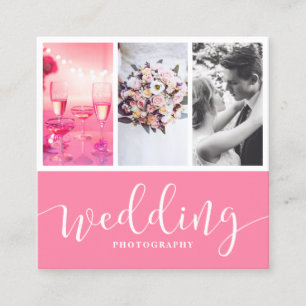 Moderne, elegante Collage Fotografie aus Foto Quadratische Visitenkarte