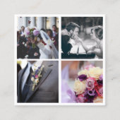Moderne, elegante Collage Fotografie aus Foto Quadratische Visitenkarte (Vorderseite)