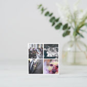 Moderne, elegante Collage Fotografie aus Foto Quadratische Visitenkarte (Stehend Vorderseite)
