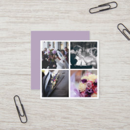 Moderne, elegante Collage Fotografie aus Foto Quadratische Visitenkarte