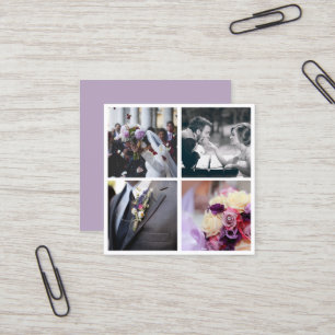 Moderne, elegante Collage Fotografie aus Foto Quadratische Visitenkarte