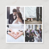 Moderne, elegante Collage Fotografie aus Foto Quadratische Visitenkarte (Vorderseite)