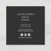 Moderne, elegante Collage Fotografie aus Foto Quadratische Visitenkarte (Rückseite)