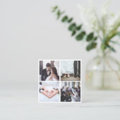 Moderne, elegante Collage Fotografie aus Foto Quadratische Visitenkarte (Stehend Vorderseite)