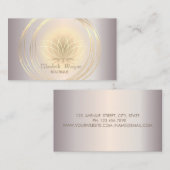 Moderne Elegante Coole Rose Lotus Gold- und Goldzi Visitenkarte (Vorne/Hinten)