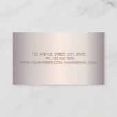 Moderne Elegante Coole Rose Lotus Gold- und Goldzi Visitenkarte (Rückseite)