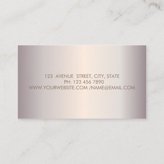 Moderne Elegante Coole Rose Lotus Gold- und Goldzi Visitenkarte (Rückseite)