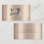 Moderne elegante Coole Sparkle-Nähmaschine Visitenkarte (Vorne/Hinten)