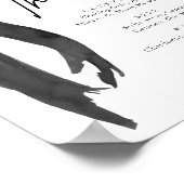 Moderne elegante Coquette Black Bow Bar Sign Poster (Ecke)