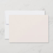 Moderne, elegante Cream Wedding RSVP Karte (Rückseite)
