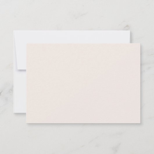 Moderne, elegante Cream Wedding RSVP Karte (Rückseite)