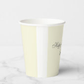 Moderne elegante Creme-Geburtstagsfeier Pappbecher (Rechts)