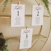 Moderne Elegante Creme Tischnummer Seekarte
