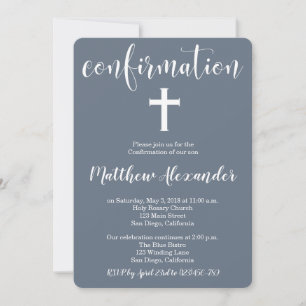 Moderne elegante Cross-Bestätigung Einladung