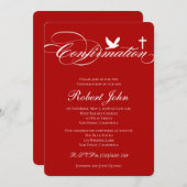 Moderne elegante Cross-Bestätigung Einladung (Vorne/Hinten)