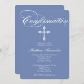 Moderne elegante Cross-Bestätigung Einladung (Vorne/Hinten)