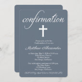 Moderne elegante Cross-Bestätigung Einladung (Vorne/Hinten)