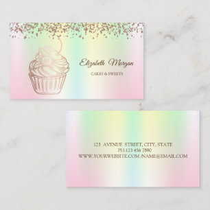 Moderne Elegante Cupcake, Süßigkeiten, Bäckerei Ho Visitenkarte