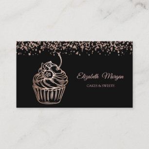 Moderne elegante Cupcakes, Süßigkeiten, Bäckerei Visitenkarte