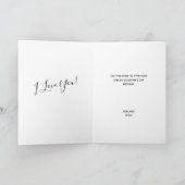Moderne Elegante Custom Foto Collage Rote Valentin Karte (Innenseite)