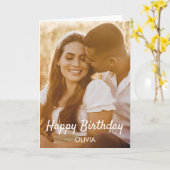 Moderne Elegante Custom Foto Happy Geburtstag Karte (Gelbe Blume)