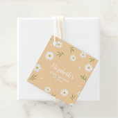 Moderne Elegante Daisies Gender Neutral Baby Showe Geschenkanhänger (Beispiel)