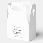 Moderne elegante Dankeskarte für das Probedinner Geschenkschachtel (Geöffnet)