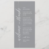 Moderne elegante Dankeskarten für das Hochzeitsdin Programm (Vorderseite)