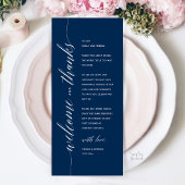 Moderne elegante Dankeskarten für das Hochzeitsdin Programm