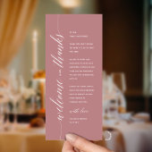 Moderne elegante Dankeskarten für das Hochzeitsdin Programm