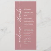 Moderne elegante Dankeskarten für das Hochzeitsdin Programm (Vorderseite)