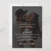 Moderne elegante Dark & Moody Simple Wedding Einladung (Vorderseite)