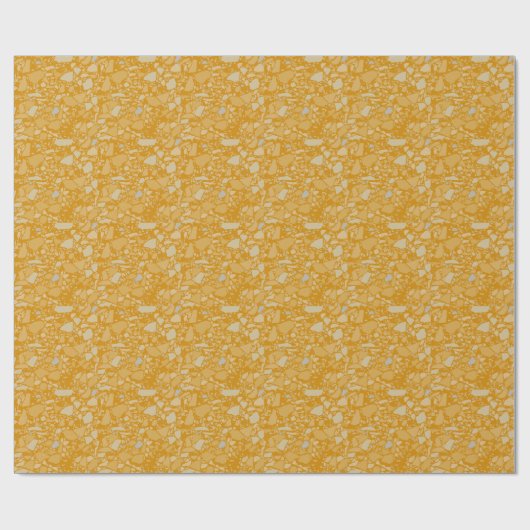 Moderne Elegante Dark Mustard Terrazzo Effekt Tile Geschenkpapier (Flach)