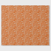 Moderne Elegante Dark Orange Terrazzo Kunst, Dicht Geschenkpapier (Flach)