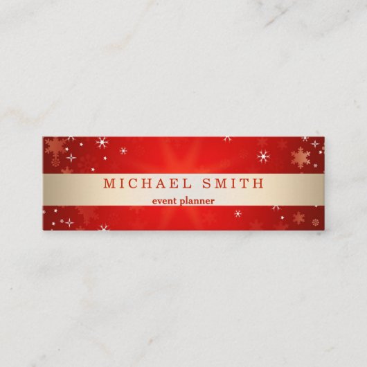 Moderne elegante dekorative Imitate Gold gestreift Mini Visitenkarte (Vorderseite)