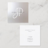 Moderne, elegante Designvorlage für Trendy Monogra Quadratische Visitenkarte (Vorne/Hinten)