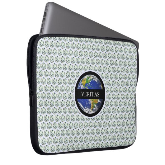 Moderne, elegante Diamanten & Erdkugel Laptopschutzhülle (Vorne Rechts)