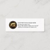 Moderne elegante Dienststelle des AN Mini Visitenkarte (Rückseite)
