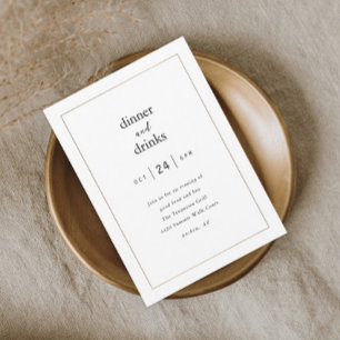 Moderne elegante Dinnerparty Einladung