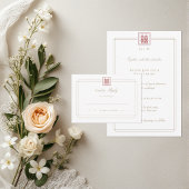 Moderne, elegante, doppelte Happiness Chinesische Save The Date