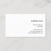 Moderne elegante, dunkelgraue Holzbauweise Visitenkarte (Rückseite)