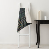 Moderne elegante dunkelgrüne Karos  Sherpadecke (Beispiel)