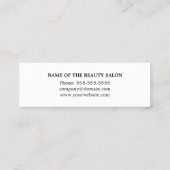 Moderne, elegante dunkle Imitate Goldschere Comb Mini Visitenkarte (Rückseite)