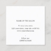 Moderne, elegante dunkle Imitate Goldschere Comb Quadratische Visitenkarte (Rückseite)