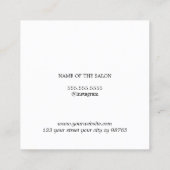 Moderne, elegante dunkle Imitate Goldschere Comb Quadratische Visitenkarte (Rückseite)