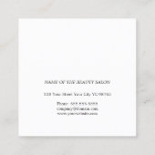 Moderne elegante dunkle Imitate Silberschere Comb Quadratische Visitenkarte (Rückseite)