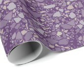 Moderne Elegante Dunkle Lila Terrazzo Geschenkpapier (Rolleneckpunkt)