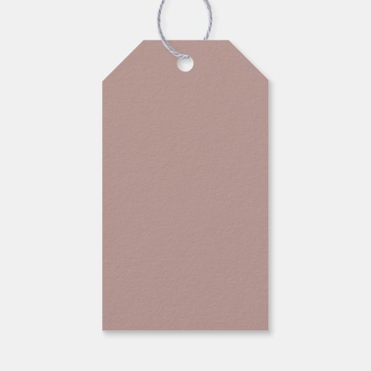 Moderne, elegante Dusty Rose Hochzeit Willkommen Geschenkanhänger (Rückseite)