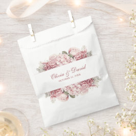 Moderne elegante Dusty Rose Hydrangea Wedding Geschenktütchen