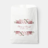 Moderne elegante Dusty Rose Hydrangea Wedding Geschenktütchen (Vorderseite)